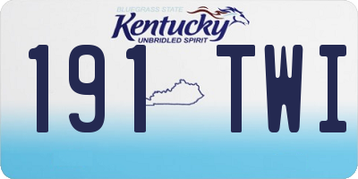 KY license plate 191TWI