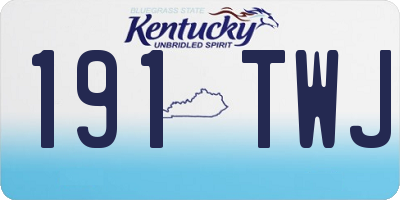 KY license plate 191TWJ