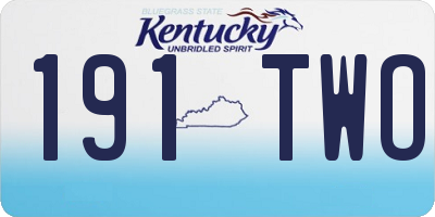 KY license plate 191TWO
