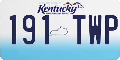 KY license plate 191TWP
