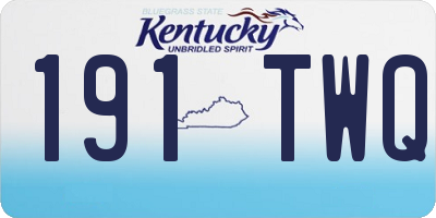 KY license plate 191TWQ