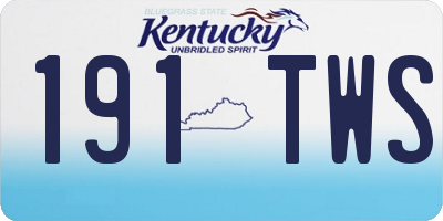 KY license plate 191TWS