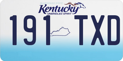 KY license plate 191TXD