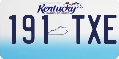 KY license plate 191TXE