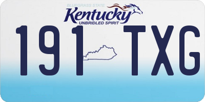 KY license plate 191TXG