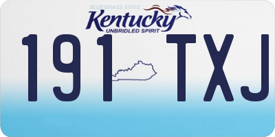 KY license plate 191TXJ