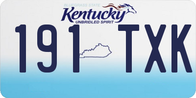 KY license plate 191TXK