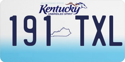 KY license plate 191TXL