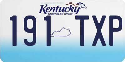 KY license plate 191TXP