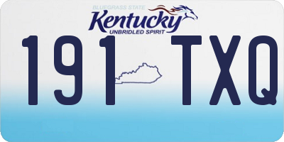 KY license plate 191TXQ