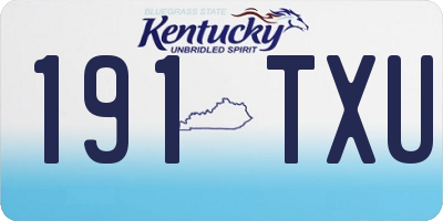 KY license plate 191TXU