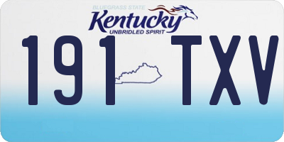 KY license plate 191TXV