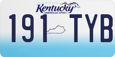 KY license plate 191TYB
