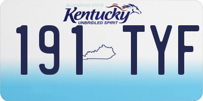 KY license plate 191TYF