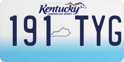 KY license plate 191TYG