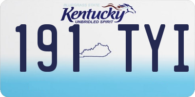 KY license plate 191TYI