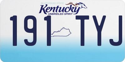 KY license plate 191TYJ