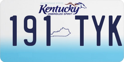 KY license plate 191TYK