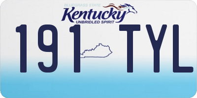 KY license plate 191TYL