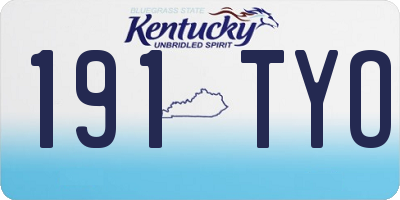KY license plate 191TYO