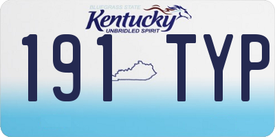 KY license plate 191TYP