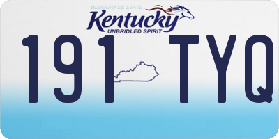 KY license plate 191TYQ