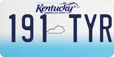 KY license plate 191TYR