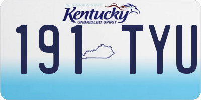 KY license plate 191TYU
