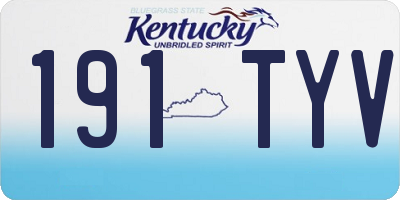 KY license plate 191TYV