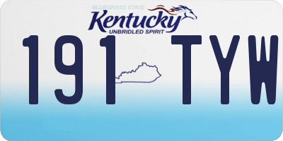 KY license plate 191TYW