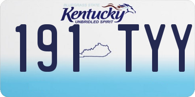 KY license plate 191TYY