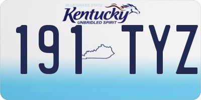 KY license plate 191TYZ