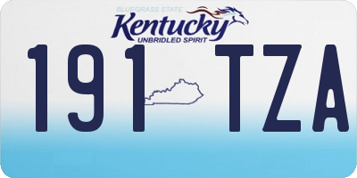 KY license plate 191TZA
