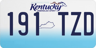 KY license plate 191TZD