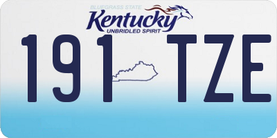 KY license plate 191TZE