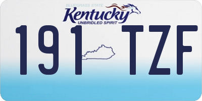 KY license plate 191TZF