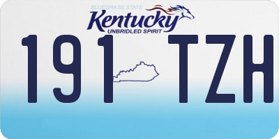 KY license plate 191TZH