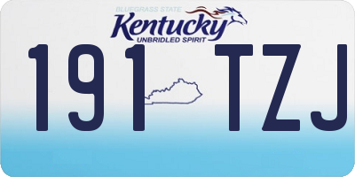 KY license plate 191TZJ