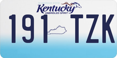 KY license plate 191TZK