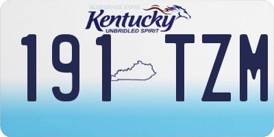 KY license plate 191TZM