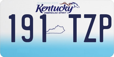 KY license plate 191TZP