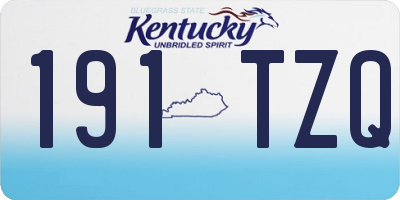 KY license plate 191TZQ