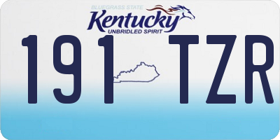 KY license plate 191TZR