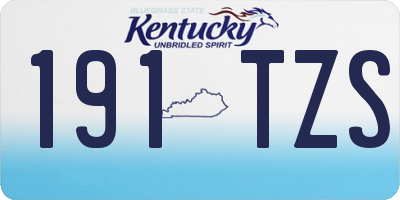KY license plate 191TZS