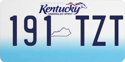 KY license plate 191TZT