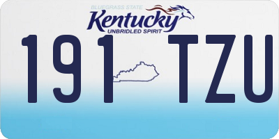 KY license plate 191TZU