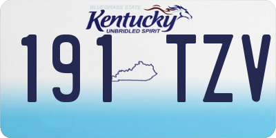 KY license plate 191TZV