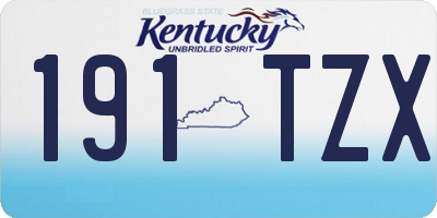 KY license plate 191TZX