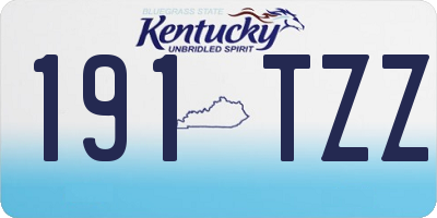 KY license plate 191TZZ