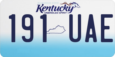 KY license plate 191UAE